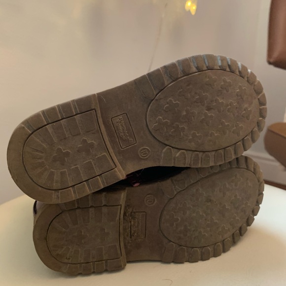 Rampage Girls fun patent burgundy/wine combat boot - Picture 6 of 8